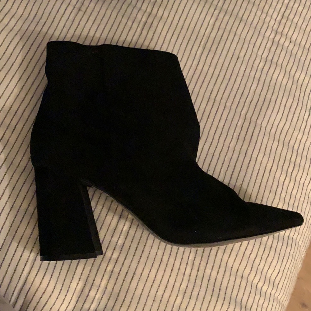 Black suede boots by Charles size 11 women